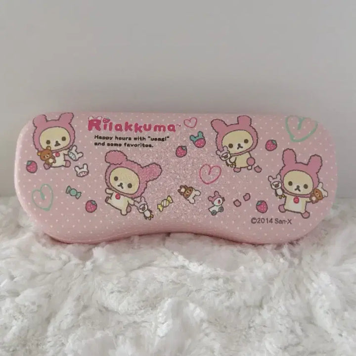 [BUNJANG] Rilakkuma Korilakkuma Glasses Case Pink / 리락쿠마 코리락쿠마 안경 케이스 핑크