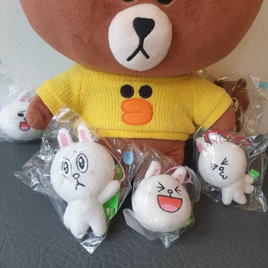 [BUNJANG] Line Friends Brown &amp; Cony Doll Bundle Set / 라인프렌즈 인형 일괄