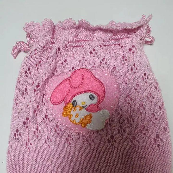 [BUNJANG] My Melody Knit Pouch / 고전 니트 뜨개 마이멜로디 파우치