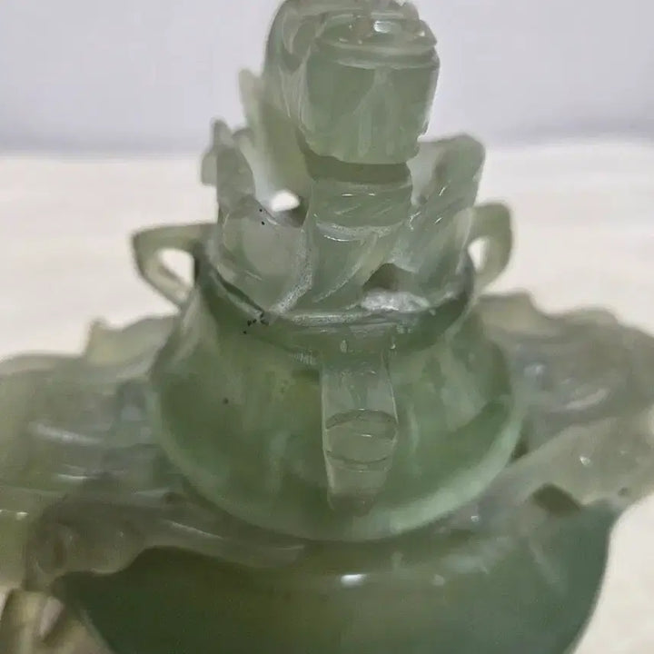 [BUNJANG] Three-Legged Jade Incense Burner with Dragon Lid / 삼족 옥향로