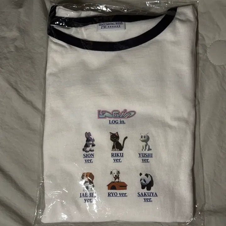 [BUNJANG] NCT WISH Login Limited Edition Tour T-shirt with Japanese POB (POB) / 엔시티위시 로그인 반팔티셔츠 위시돌일본미공포분철요이동보밋걸탈덕
