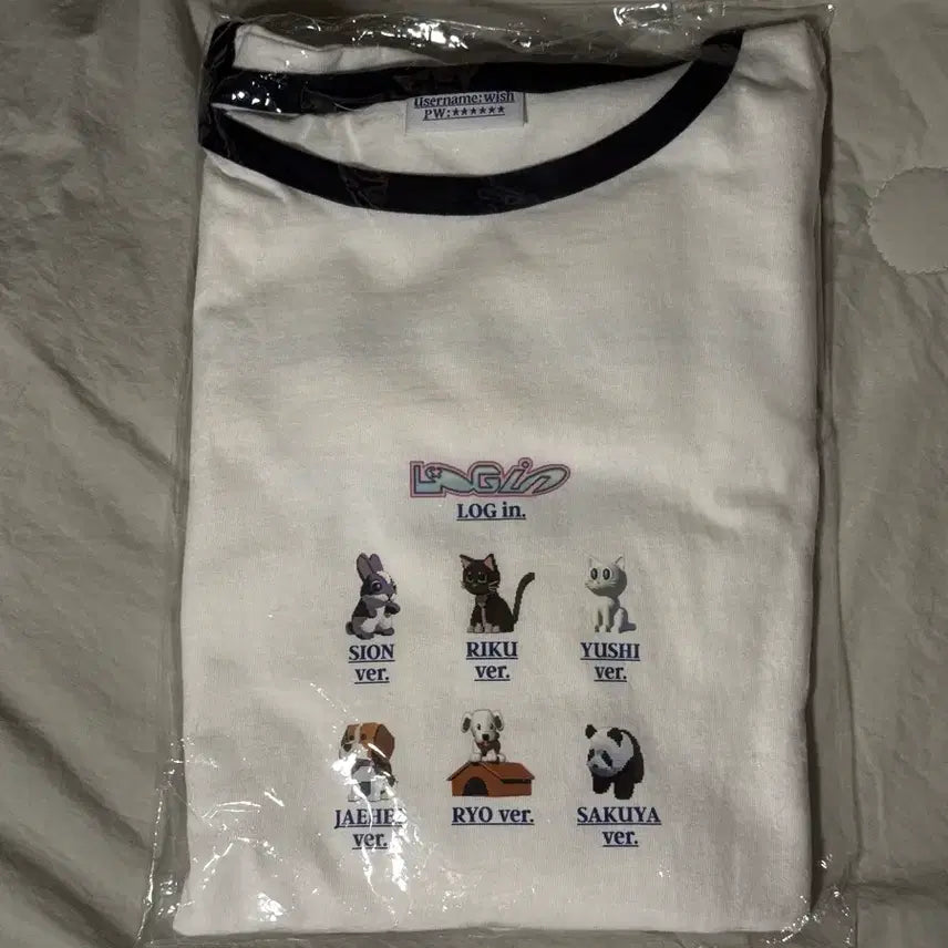 [BUNJANG] NCT WISH Login Limited Edition Tour T-shirt with Japanese POB (POB) / 엔시티위시 로그인 반팔티셔츠 위시돌일본미공포분철요이동보밋걸탈덕