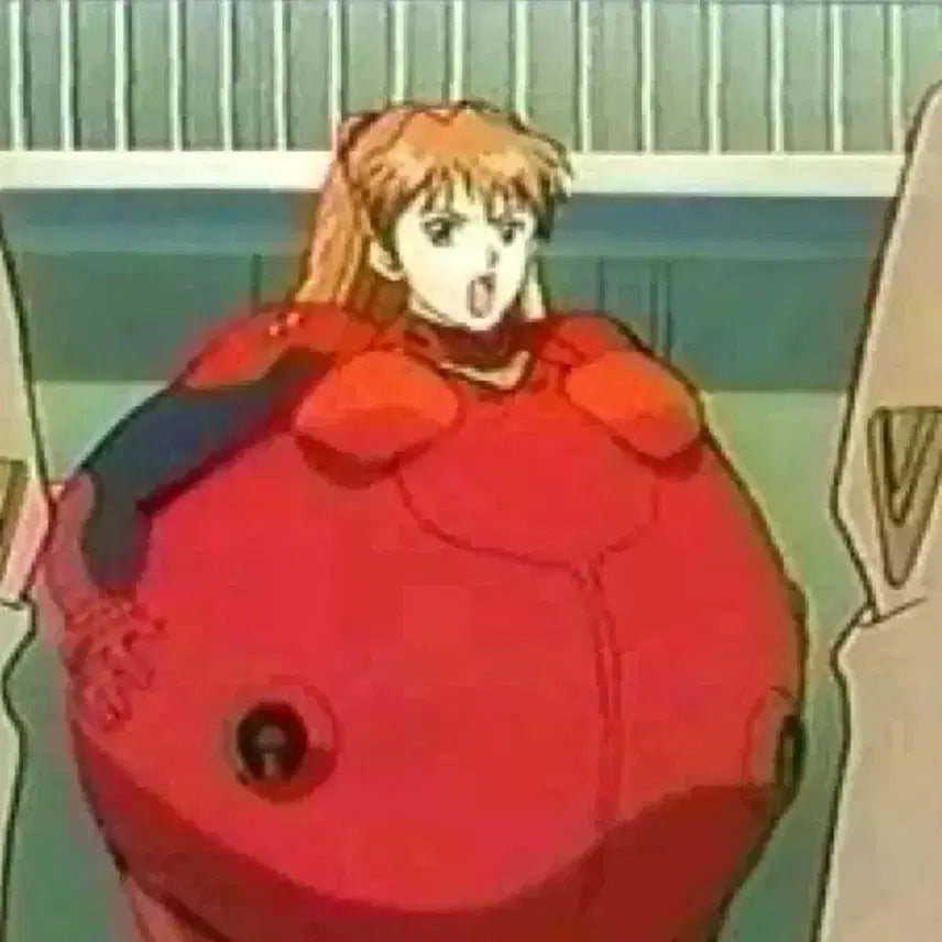 [BUNJANG] Evangelion Puchi Eva Mascot Figure 2nd Balloon Asuka Keychain / 고전 레어 에반게리온 키링 푸치에바 마스코트 피규어 2nd 풍선 아스카