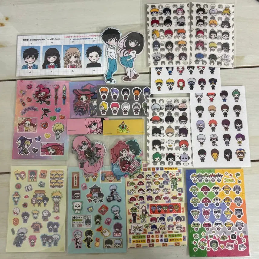 [BUNJANG] Cardcaptor Sakura, Sugar Sugar Rune, Hunter x Hunter, Gintama, Naruto, Keroro Stickers Set / 오다기 너에게닿기를 슈가슈가룬 헌터헌터 은혼 나루토 케로로 스티커 세트