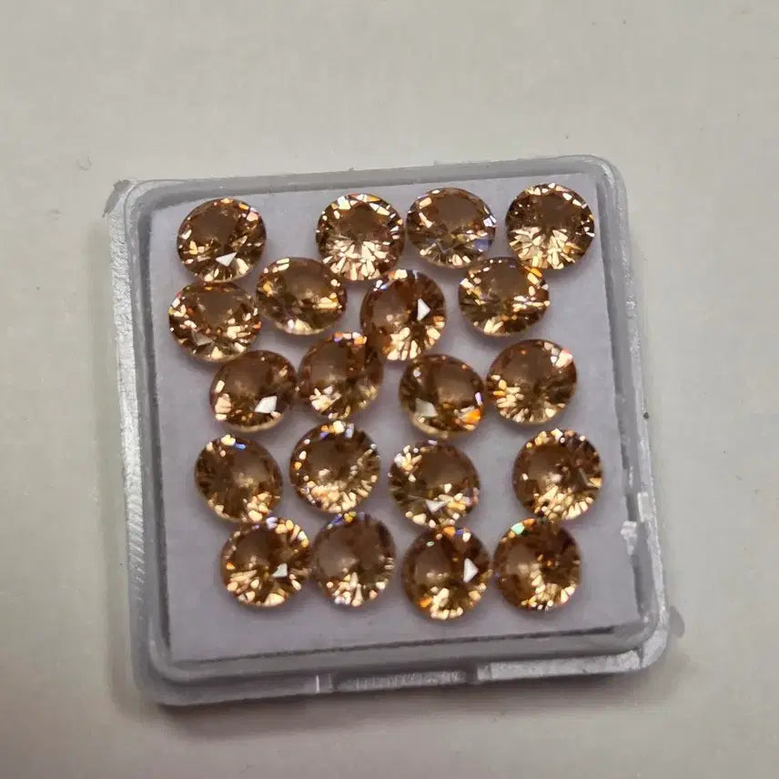 [BUNJANG] Natural Morganite Round Cut Gemstones (20 pcs, 5mm, 11.35 ctw) / 천연 모거나이트(모거나이트) 20개