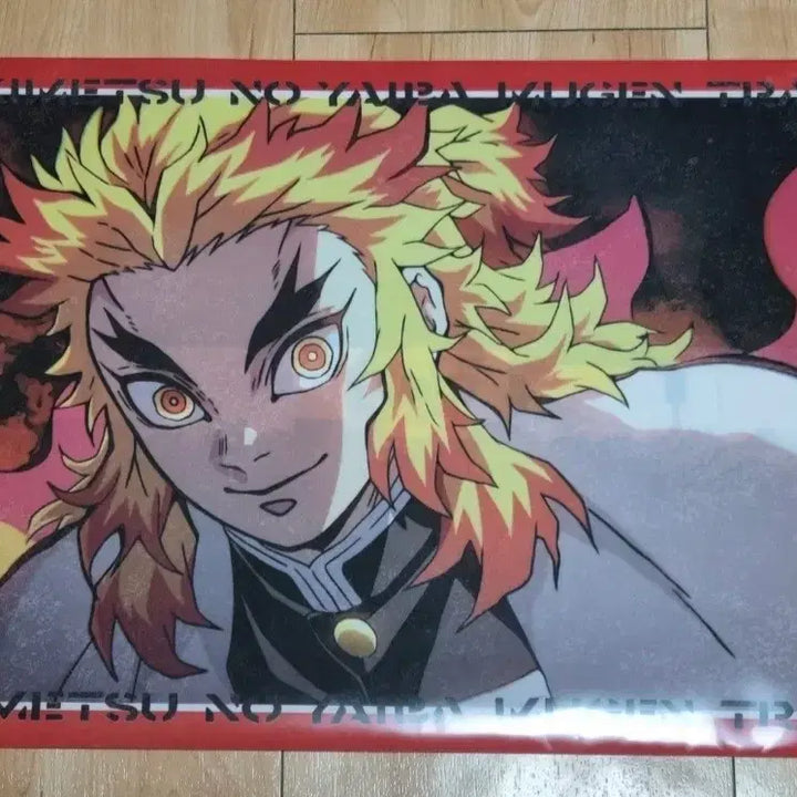 [BUNJANG] Demon Slayer Kyojuro Rengoku Mugen Train Lunch Mat Case / 귀멸의 칼날 렌고쿠 쿄쥬로 무한열차 런천매트 케이스 귀칼 무한성 포스터