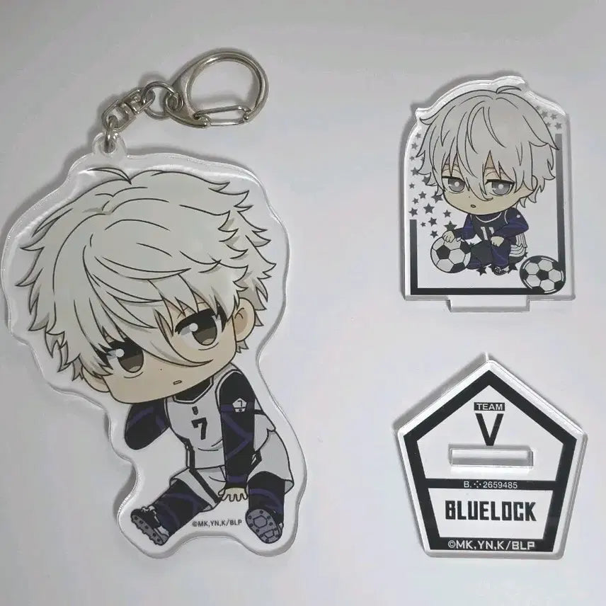 [BUNJANG] Blue Lock Nagi SD Acrylic Charm / Stand Set Bundle / 블루록 나기 SD 아크릴 키링 / 스탠드 세트 일괄