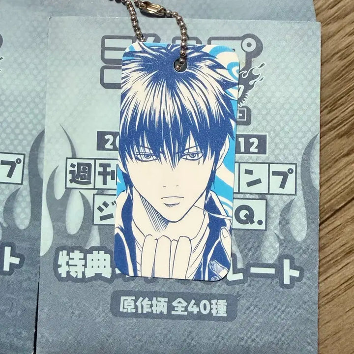 [BUNJANG] Gintama Gintoki Hijikata Original Art Plate Keychain Bundle Set / 일괄) 은혼 긴토키 히지카타 원화 플레이트 키링