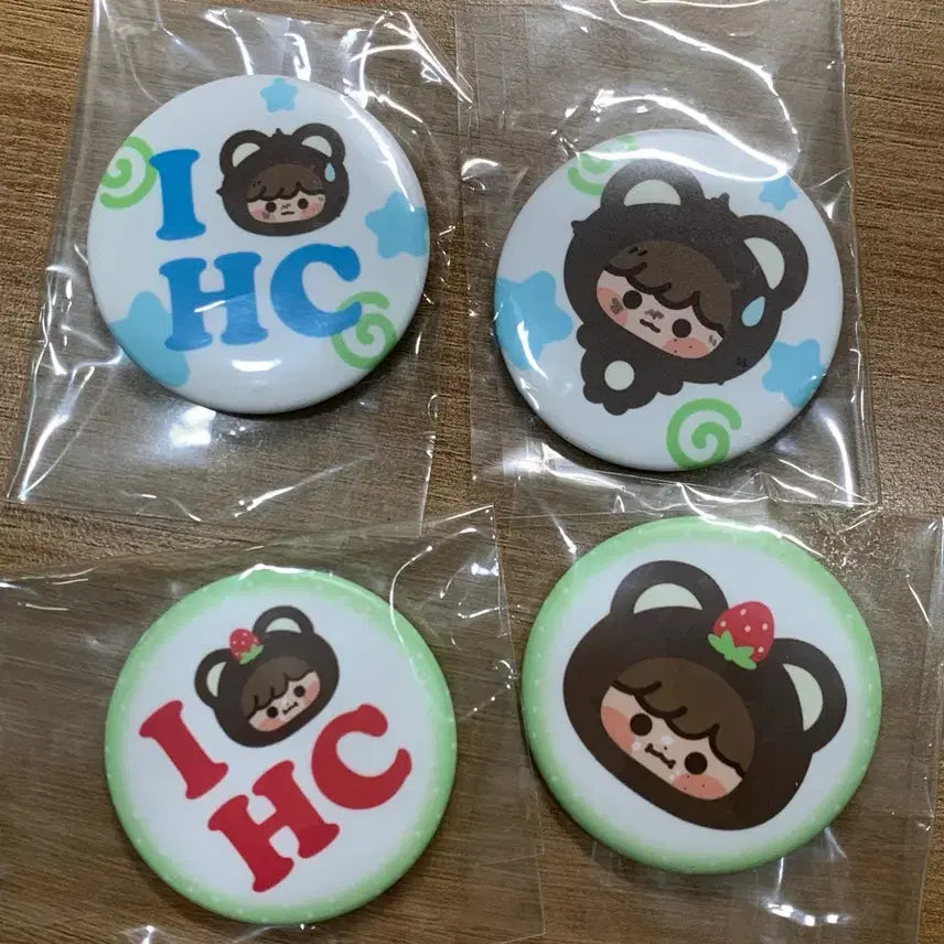 [BUNJANG] NCT Haechan Ggomhyoki Pin Button / 곰효기 핀버튼 엔시티 해찬 다님 풀썸머 위시 드림
