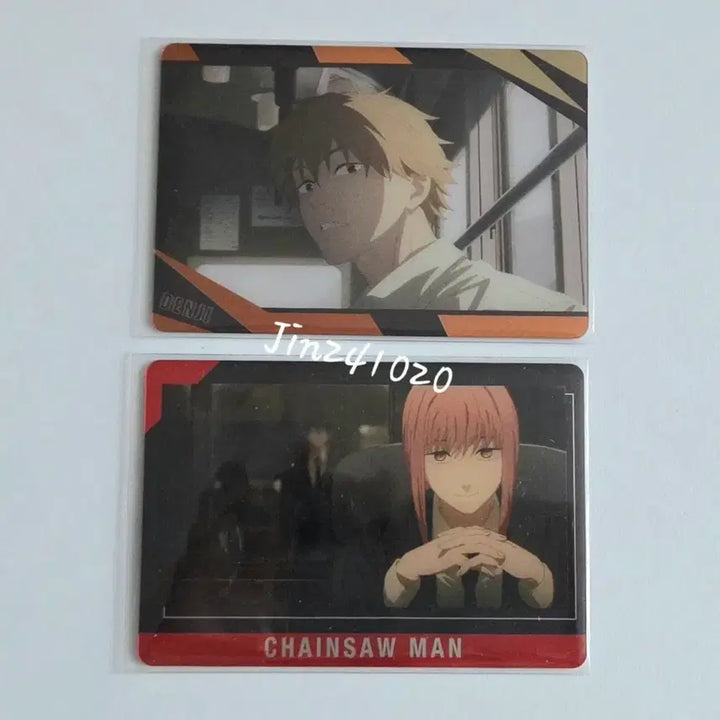 [BUNJANG] Chainsaw Man Metal Card Set (2 Cards) / 반택비 포함) 체인소맨 히메노&amp;아키 메탈카드