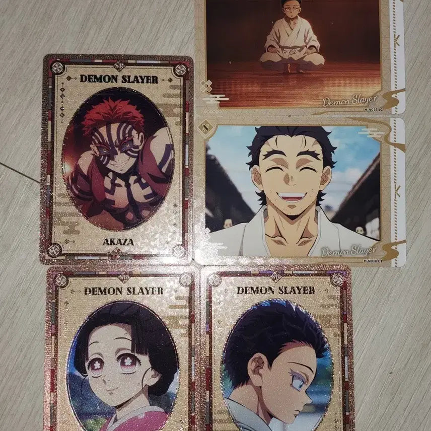 [BUNJANG] Demon Slayer Kamon Card Akaza Koyuki Hakuji 5-Piece Bundle Set / 귀멸의 칼날 카유 카드 아카자 코유키 하쿠지 5종 일괄