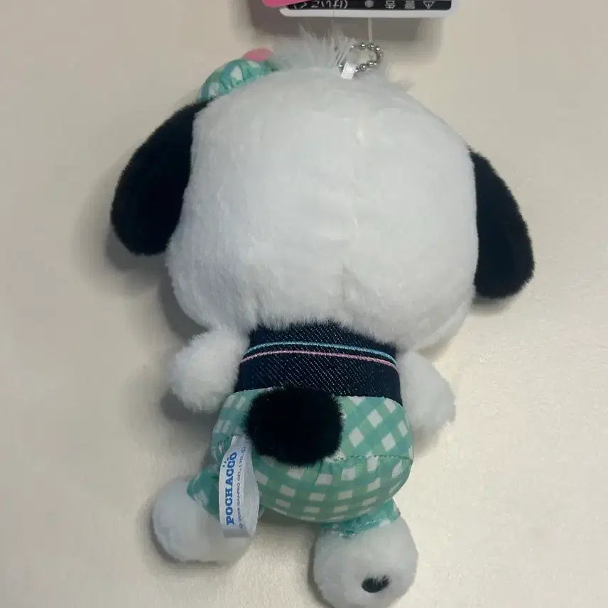 [BUNJANG] Sanrio Pochacco Gingham Denim Mascot / 포차코 깅엄 데님 마스코트