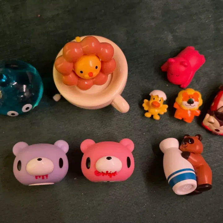[BUNJANG] Bundle Set: Gachapon &amp; Purchased Figurines (Bear, Raccoon, Cow, Lion, Chick) / 피규어 일괄