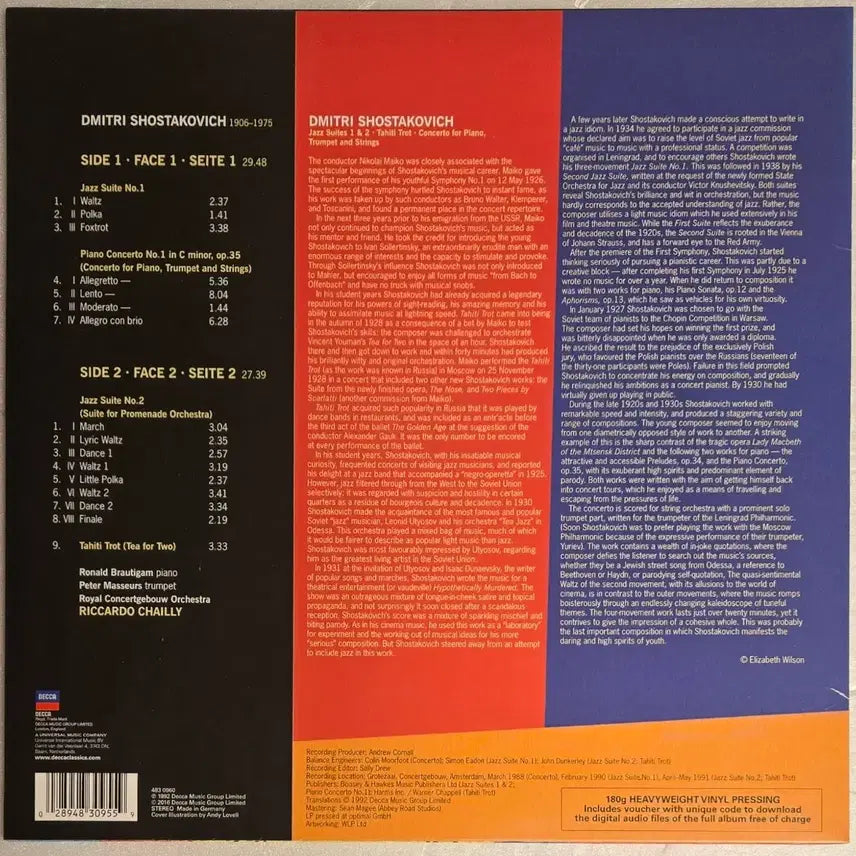 [BUNJANG] Riccardo Chailly Shostakovich The Jazz Album Waltz 2 LP / 리카르도 샤이 - 쇼스타코비치 재즈 앨범 왈츠 2번 LP