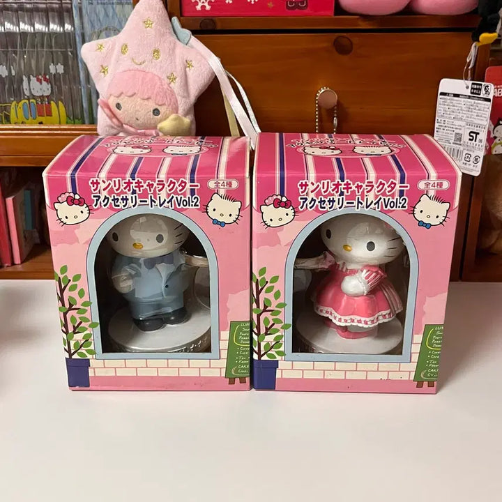 [BUNJANG] Vintage Hello Kitty Waitress Kitty Dogi Storage Box Tray / 고전키티 헬로키티 다니엘 웨이트리스키티 도기 보관함 트레이