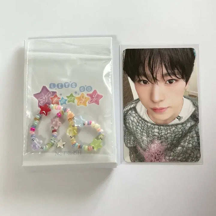 [BUNJANG] NCT WISH SteDi Beaded Bracelet Set Yushi Photocard Included / 엔시티위시 스테디 비즈팔찌세트 유우시 포카포함