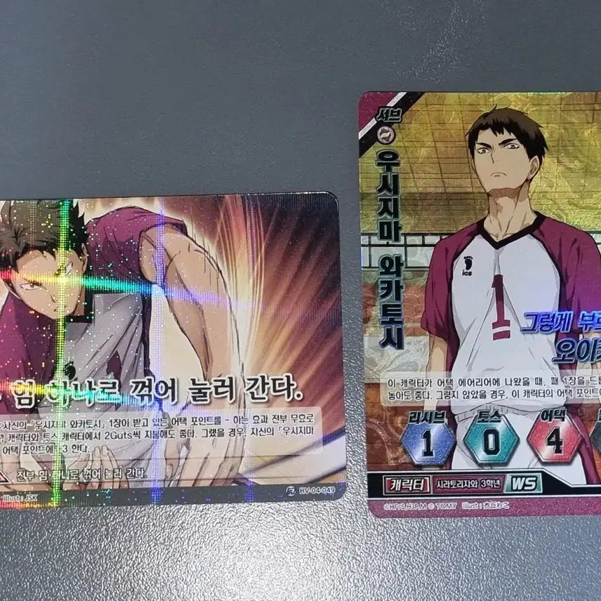 [BUNJANG] Haikyuu!! Wakatoshi Ushijima Card Set / 하이큐 카드 2장 우시지마 와카토시 일괄