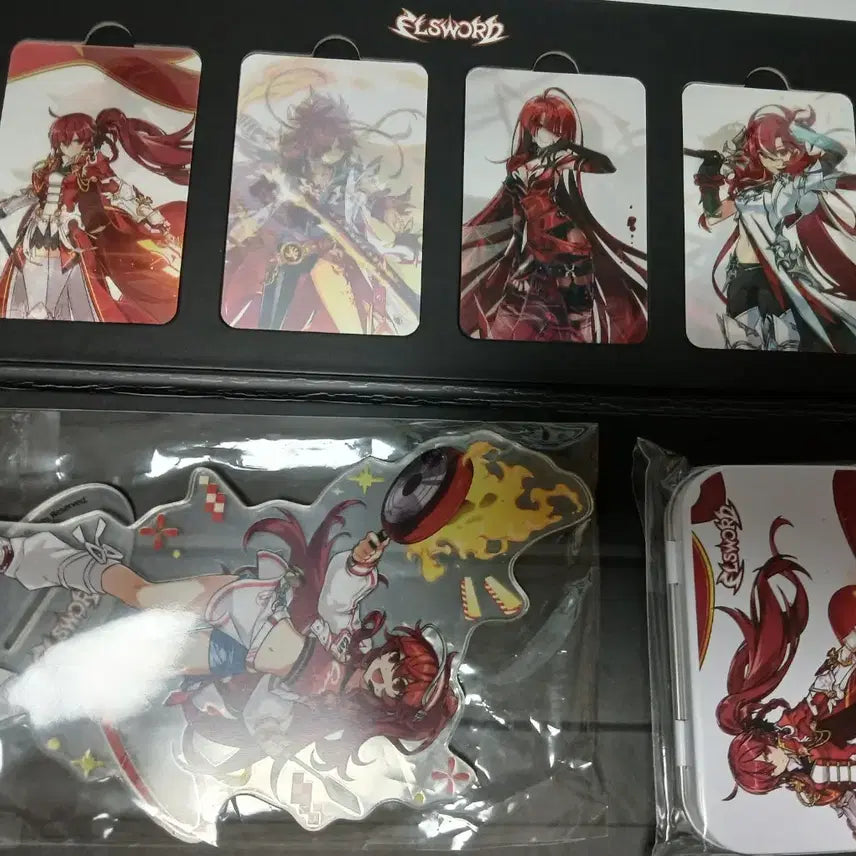 [BUNJANG] Elsword Elesis Lenticular, Keycap &amp; Diner Acrylic Stand Set / 엘소드 엘리시스 렌티큘러&amp;키캡&amp;다이너 아크릴 스탠드