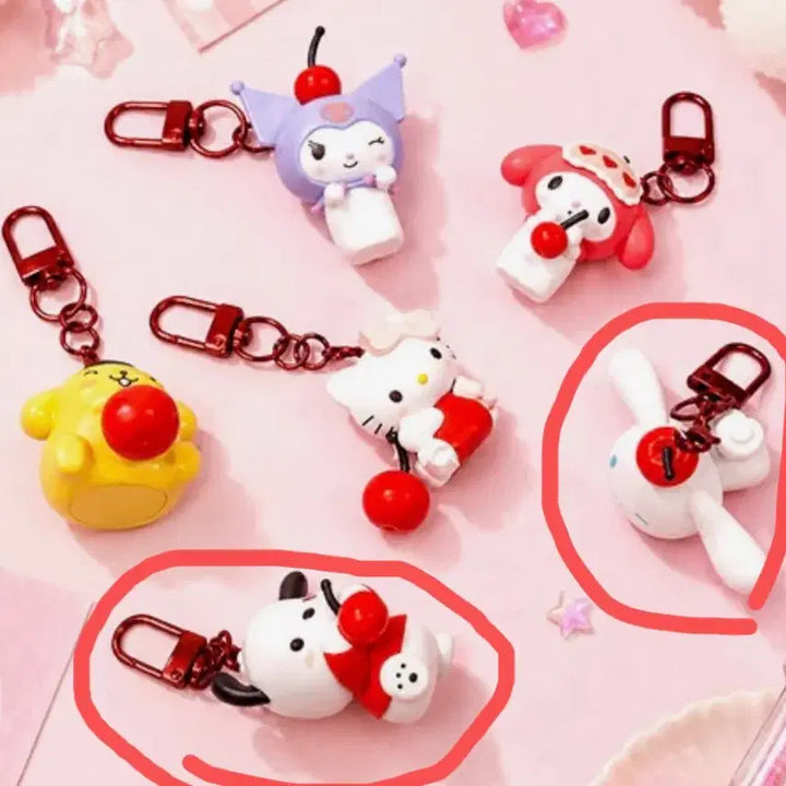 [BUNJANG] Sanrio Cherry Figure Keyring Set / 산리오 체리 피규어 키링