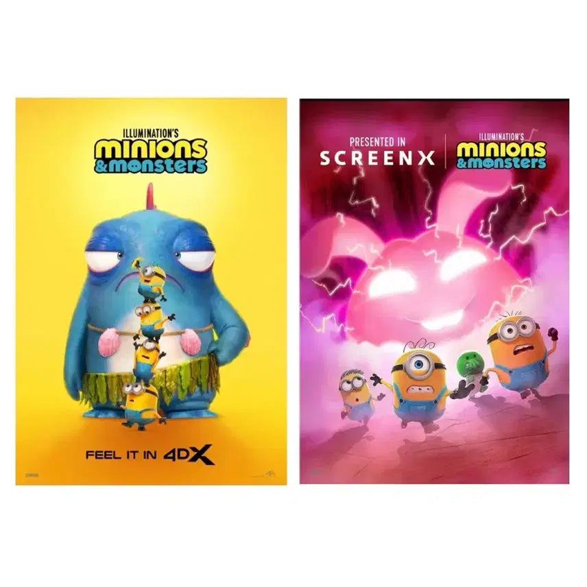 [BUNJANG] Minions &amp; Monsters 4DX/ScreenX Poster TTT Art Card / [미니언즈&amp;몬스터즈] 4Dx/스크린엑스 포스터/TTT/아트카드