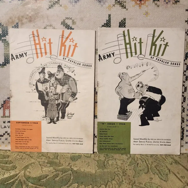 [BUNJANG] 1944 USA Military Sheet Music Magazine Collection - Hit Songs / 1944년USA 미군용 전용음악(악보)잡지 유명 히트곡 집 8권에2900