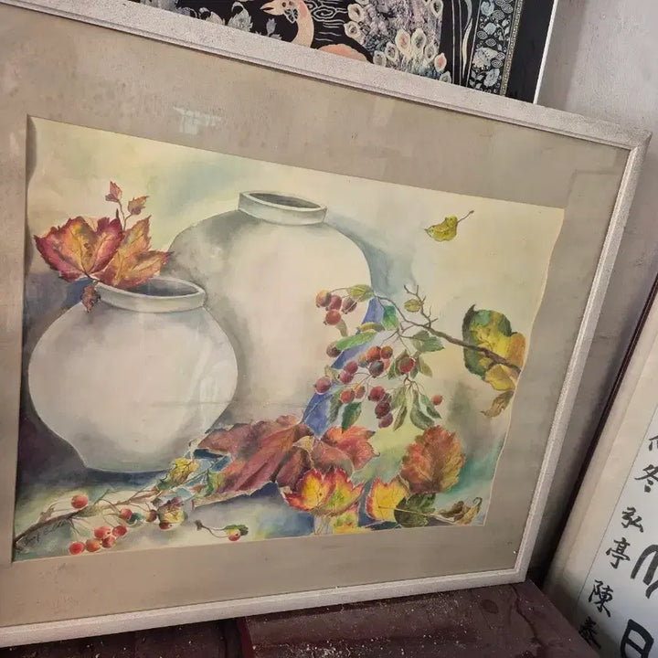 [BUNJANG] Large Water-Painted Scroll Painting 96x80cm / 96   80 센치수체화그림