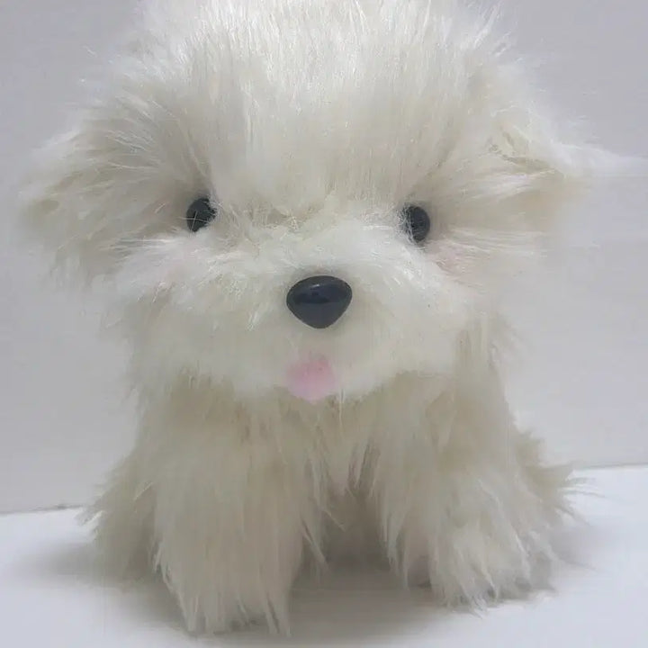 [BUNJANG] Retro Maltese Dog Plush Toy (Seated) / 레트로 강아지 인형