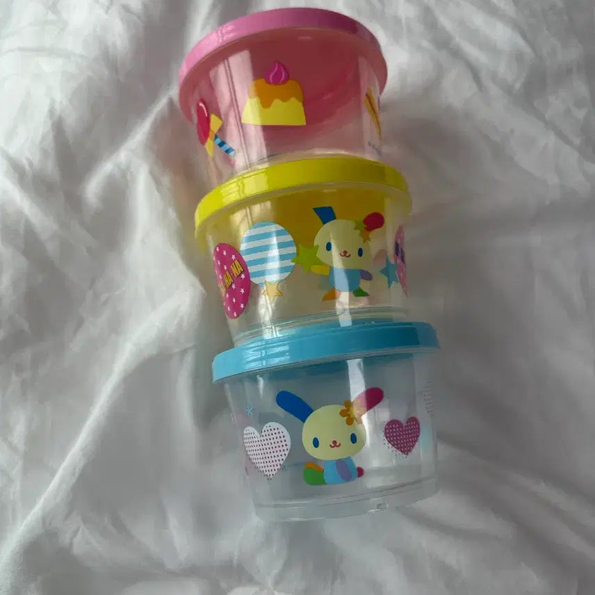 [BUNJANG] Sanrio Usahana Food Container Set (3 Pieces) / 우사하나 반찬통 3p