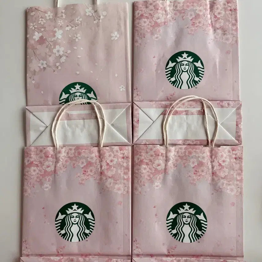 [BUNJANG] Starbucks Cherry Blossom Shopping Bag Bundle Set / 스타벅스 벚꽃 쇼핑백 일괄
