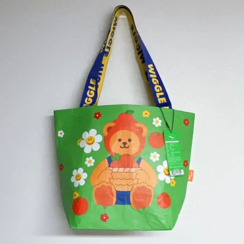 [BUNJANG] Wiggle Wiggle Jeju Edition Reusable Shopper Bag S / 위글위글 제주 에디션 리유저블 쇼퍼백 S 미사용 새상품