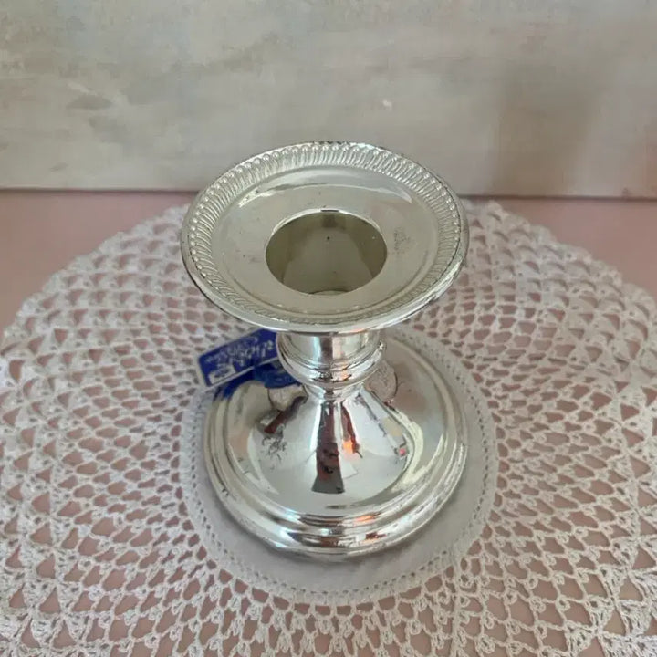 [BUNJANG] Vintage Silver-Plated Candlestick with Votive Holder / 빈티지 실버 촛대 + 보티브