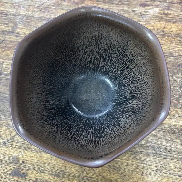 [BUNJANG] Tenmoku Hexagonal Tea Bowl / 천목 6각 다완
