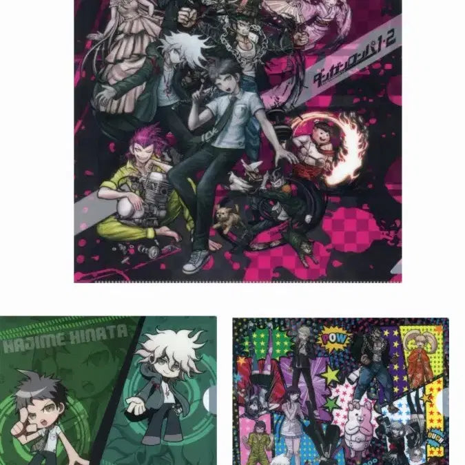 [BUNJANG] Danganronpa A4 Clear File 3-Set: Hinata, Komaeda, Nanami, Tsumiki, Mioda, Soda, Gundham, Sonia, Togami, Peko, Hanamura, ... / 슈퍼 단간론파 A4 클리어파일 3장 세트 히나타 코마에다 나나미 츠미키 미오다 소우다 간다무 쿠즈류 소니아 토가미 페코야마 하나무라 사이온지 오와리 니다이