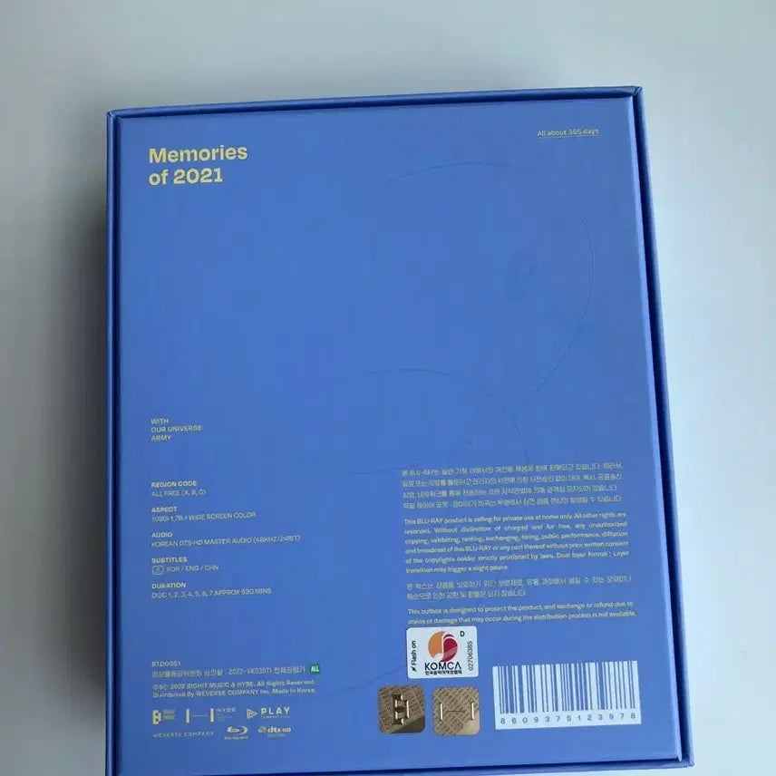 [BUNJANG] BTS 2021 Memories Blu-ray / 방탄소년단 2021 메모리즈 블루레이