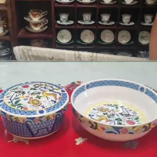 [BUNJANG] Hanguk Dojagi Ten Symbols of Longevity Rice Bowl &amp; Soup Bowl Set / 한국도자기십장생밥공기 +국공기