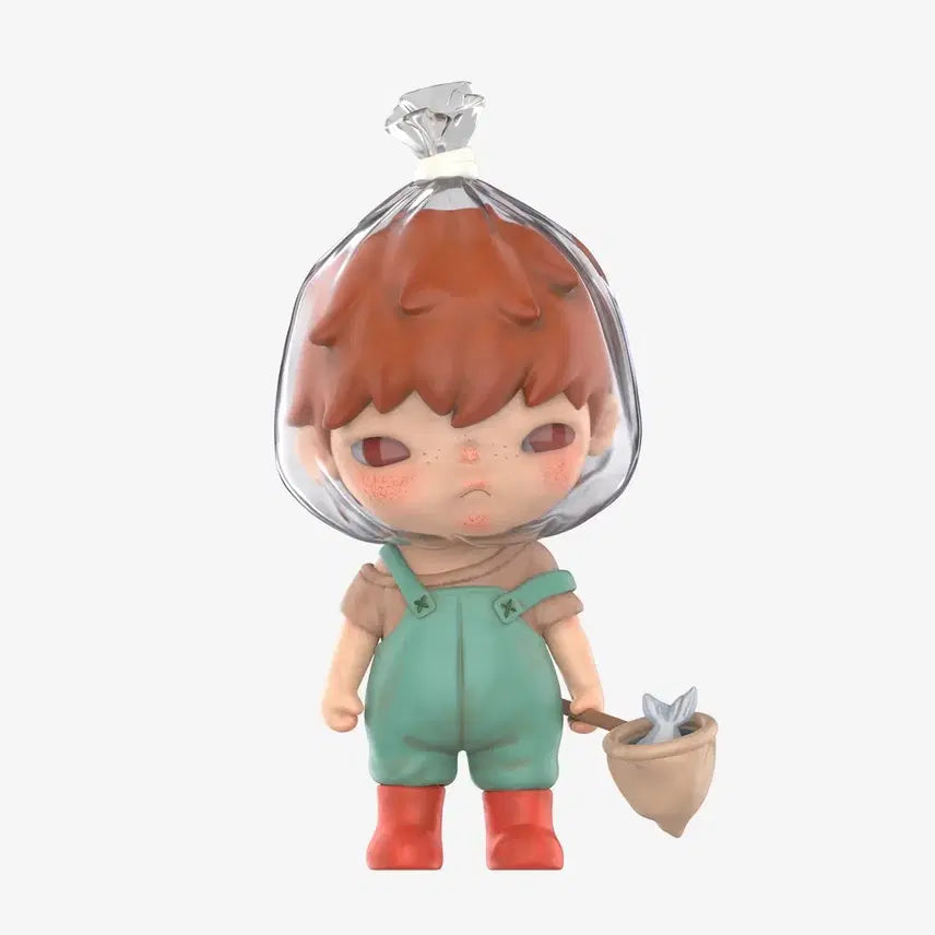 [BUNJANG] POP MART Hirono Lazy Babies Series Fish in Net Figure / [팝마트] 히로노 장난꾸러기 시리즈, 그물 속 물고기 피규어 판매