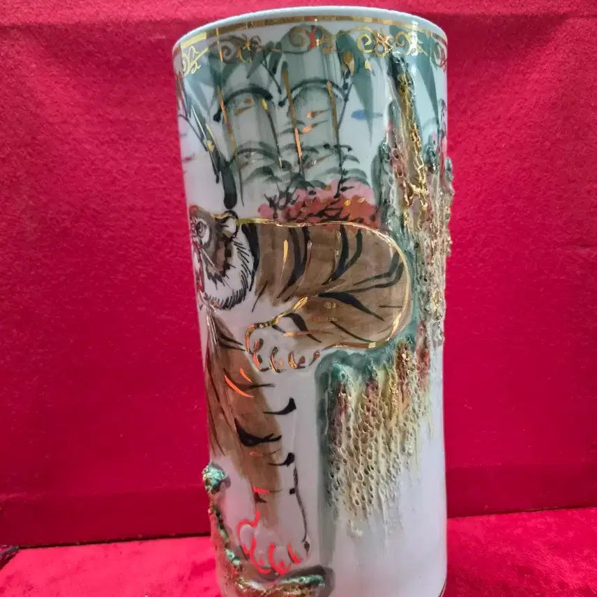 [BUNJANG] Ceramic Brush Holder Tiger Design / 호랑이 붓통.ㅡ도자기.