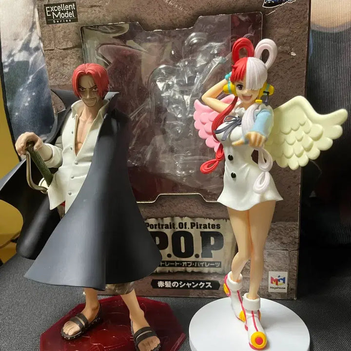 [BUNJANG] Megahouse Portrait.Of.Pirates Two Years Later Shanks &amp; G&amp;G Uta Figure Bundle / (개봉,발판파손)원피스 메가하우스 POP 2년전샹크스 피규어, g&amp;g 우타 일괄