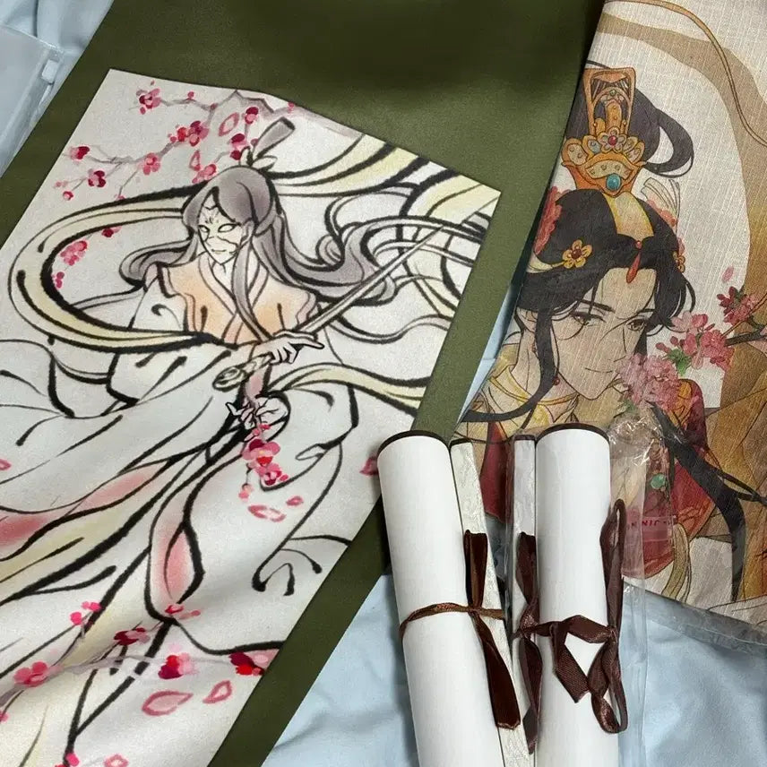 [BUNJANG] Tian Guan Ci Fu Official Product Bundle - Taizi Yexin Dao &amp; Fabric Poster Set / 천관사복 정품 태자열신도 및 패브릭포스터 4종 일괄