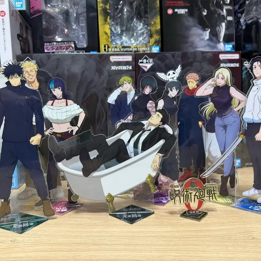 [BUNJANG] Jujutsu Kaisen Acrylic Lottery Stand Charm Full Set / 주술회전 쿠지 아크릴 전종 스탠드 참 일괄