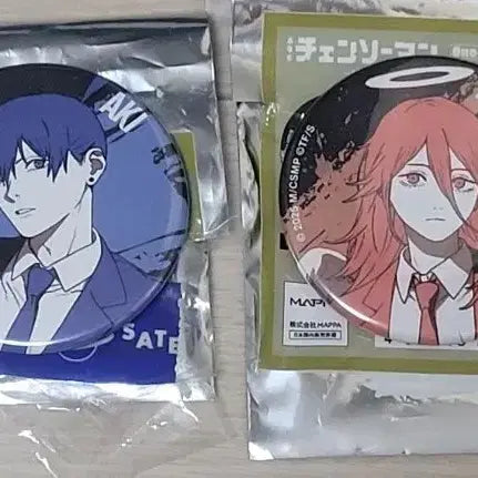 [BUNJANG] Chainsaw Man Hongdae Exhibition Can Badge Set - Aki Hayakawa &amp; Angel Devil / 체인소맨 홍대 전시회 캔뱃지 아키, 천사 일괄 판매