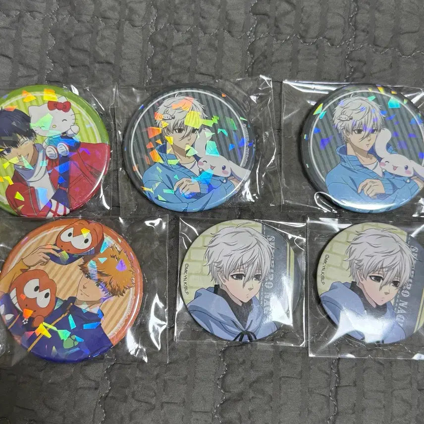 [BUNJANG] Blue Lock Sanrio Maneki-neko Can Badge Set (Nagi, Isagi, Kunigami) / 블루록 산리오 캔뱃지 마네키네코 나기 이사기 쿠니가미