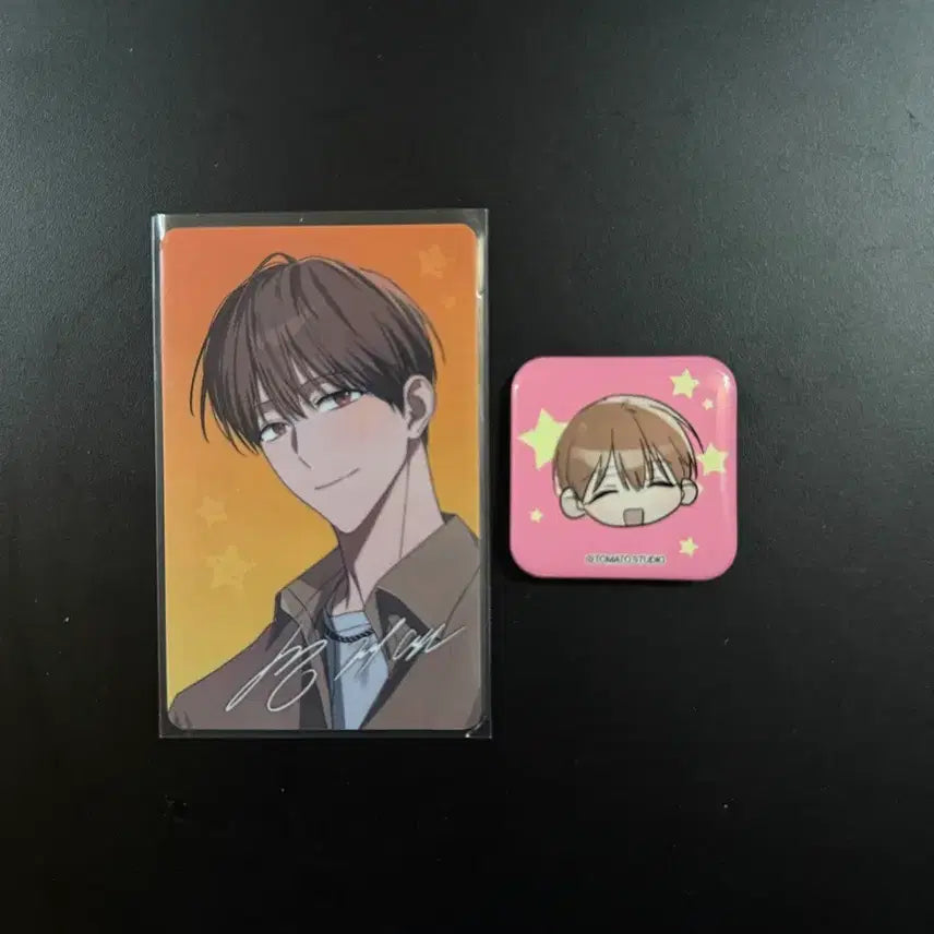 [BUNJANG] Mgt/Tgt Sung Jiwon Autographed Polar Photocard &amp; Square Can Badge Set / 망아살 더던 성지원 싸인 폴라 포카 사각 캔뱃지 팝업