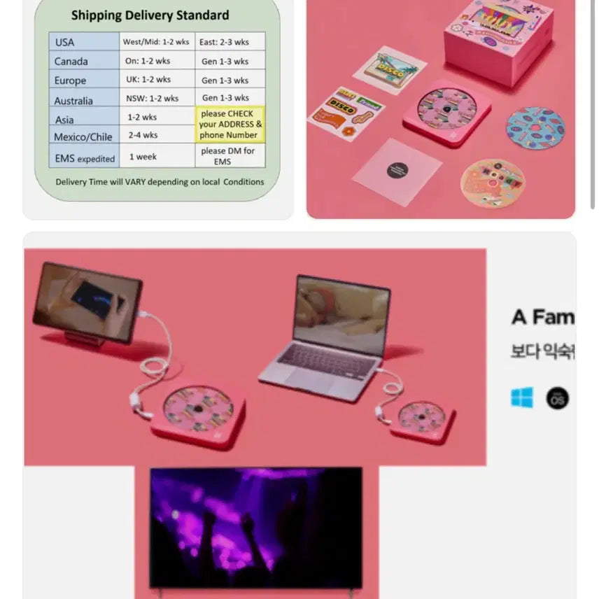 [BUNJANG] BTS Portable External CD-ROM &