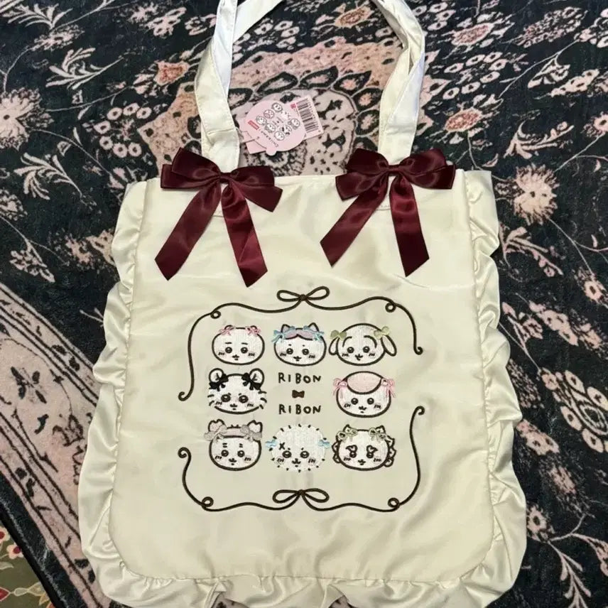 [BUNJANG] Chikawa Ribbon Eco Bag / [먼작귀] 치이카와 리본 에코백