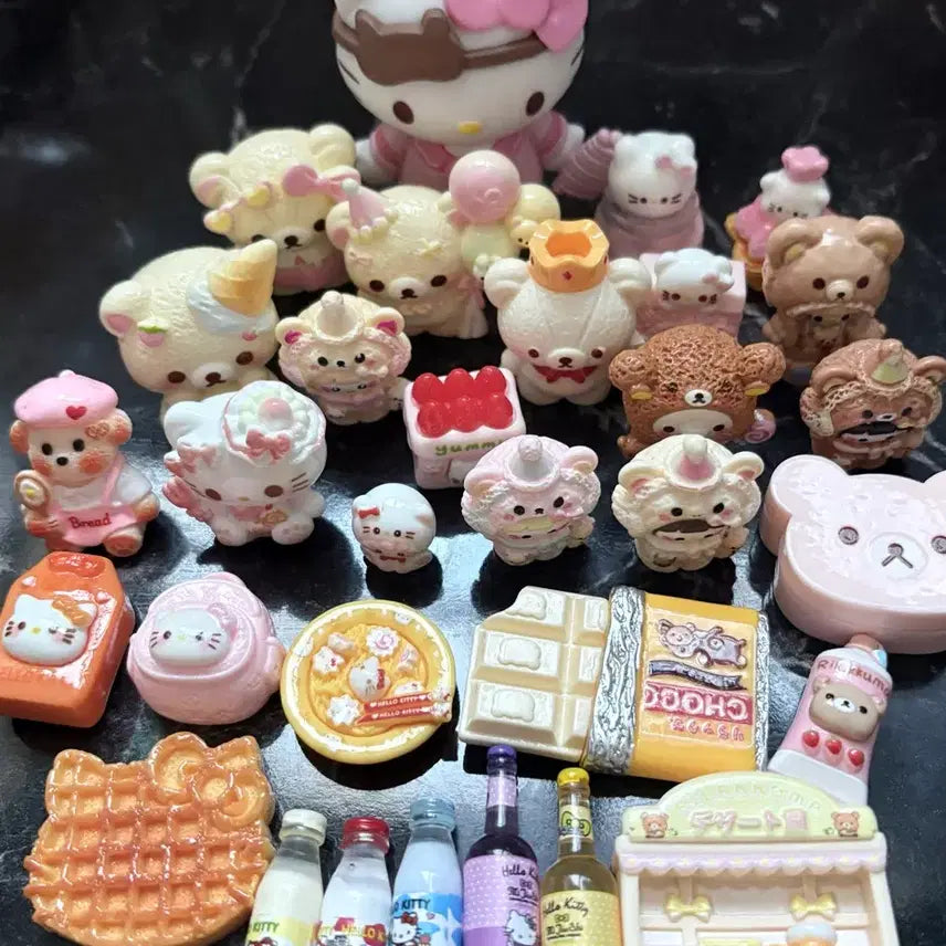 [BUNJANG] Sanrio Hello Kitty &amp; Rilakkuma Miniature Bundle Set / 오늘만 할인) 키티,리락쿠마 미니어처 일괄판매