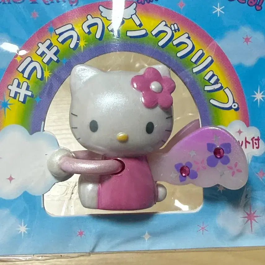 [BUNJANG] Vintage Angel Kitty Magnet Clip / 고전 엔젤 키티 마그넷 날개 클립