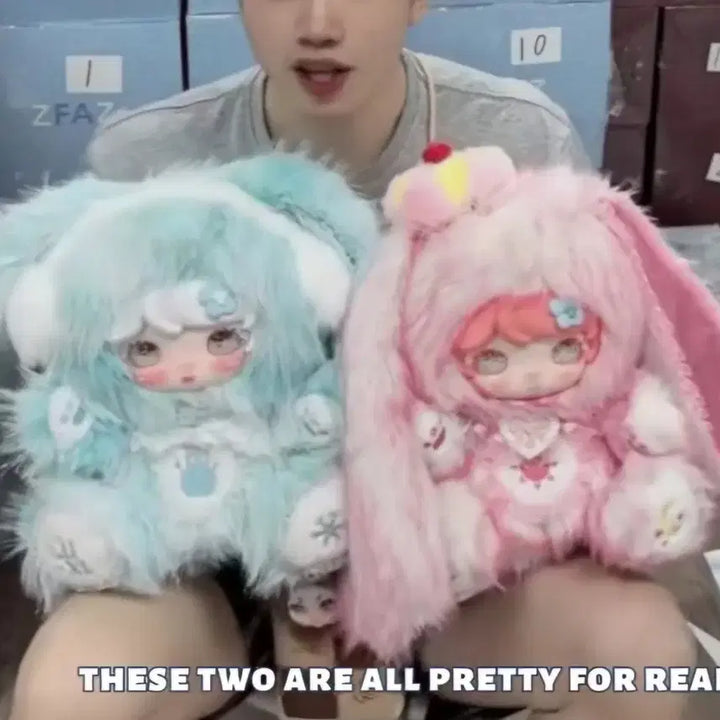 [BUNJANG] Lucy Luckyrabbit 800% Mint &amp; Pink Plush Set / (풀구성) 루시 럭시래빗 800 민트, 핑크