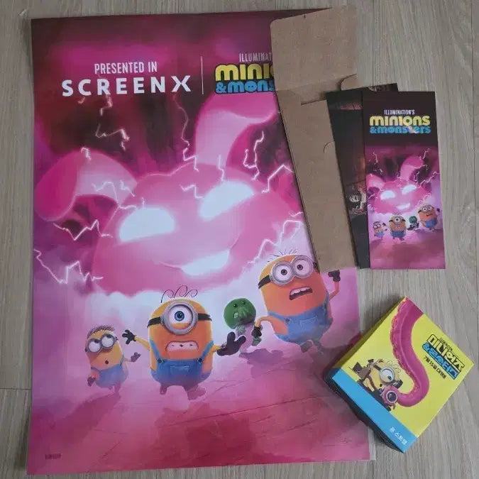 [BUNJANG] Minions ScreenX Poster, TTT, Phone Strap 3종 Set / 미니언즈 스크린x포스터,TTT,폰스트랩 3종