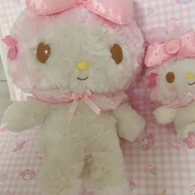 [BUNJANG] Sanrio My Melody 2014 Cherry Blossom Series Plush + Mascot Bundle Set / 2014년도 벚꽃시리즈 마이멜로디 누이+마스코트 일괄(덤 추가)